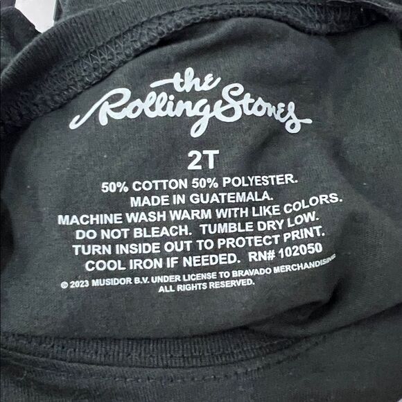 The Rolling Stones US Tour ‘78 Black t-shirt size 2T NWT - Picture 8 of 9
